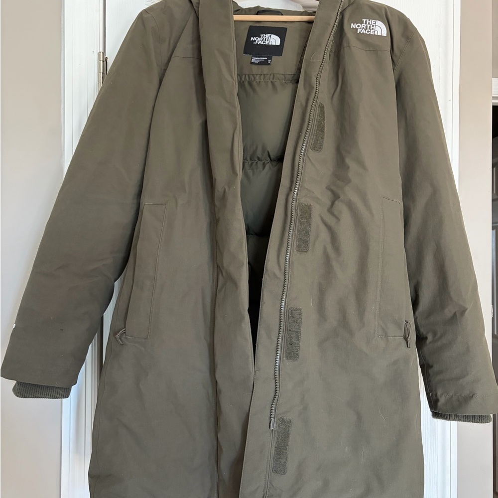 The North Face Olive Puffer Jacket